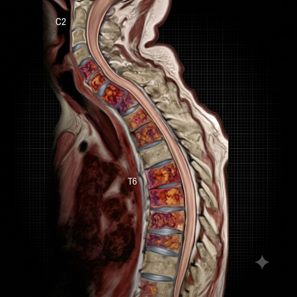 Spinal tumour illustration